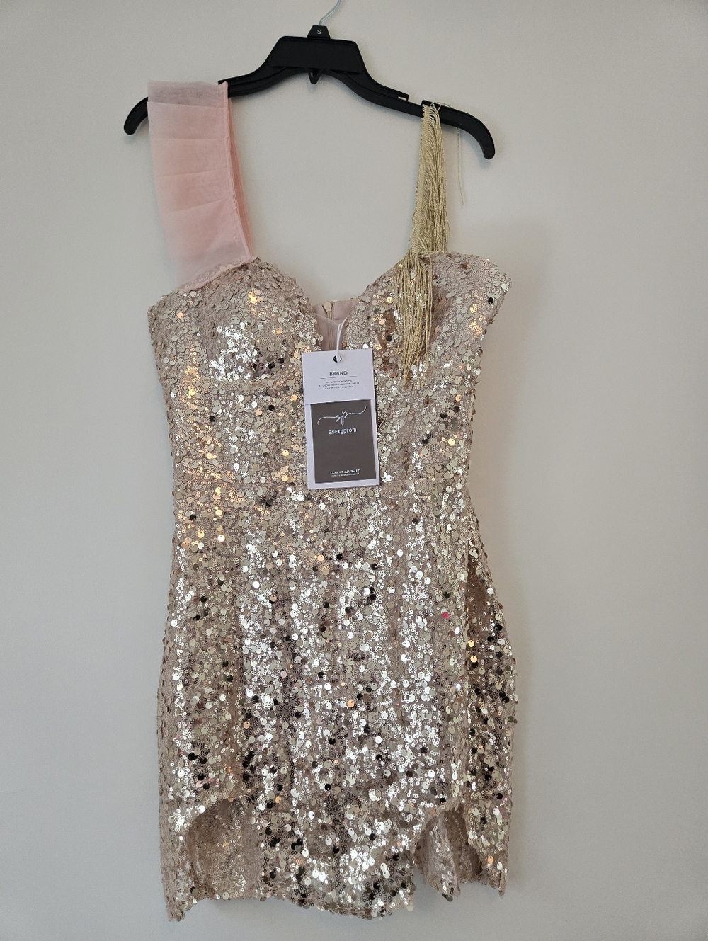 Asexyprom Gold Sequin Prom Dress